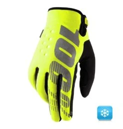 Guantes 100% Brisker - Endubikes -EBikes Accesorios 10006 004 guantes invierno 100 brisker neon yellow fluo