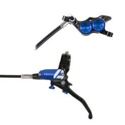 Freno HOPE TECH 3 V4 Con Latiguillos Metálicos!! -EBikes Accesorios HOPE Tech 4 E4 AZUL